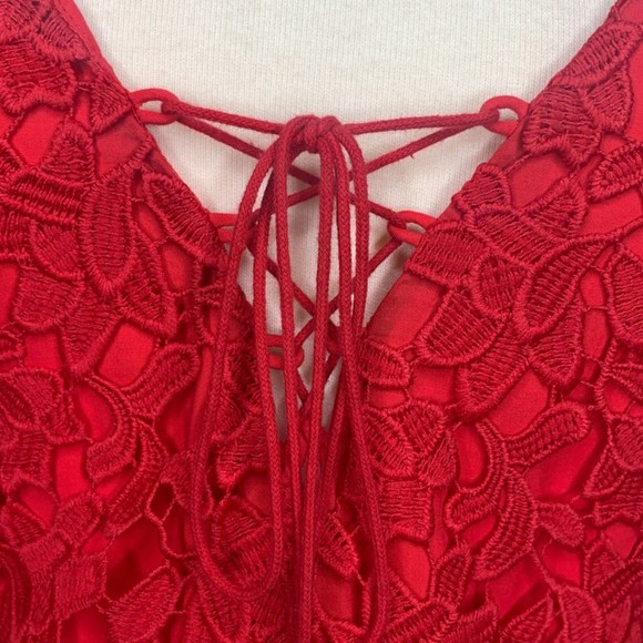 NWT The Jetset Diaries Private Beach Mini Dress in Crimson Small Sleeveless - Picture 8 of 9
